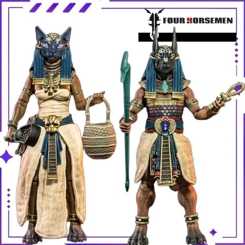 Four Horsemen Studios Bộ tập Figura Obscura chính hãng - Mô chơi hoàn thiện Anubis và Buster, mô hìn