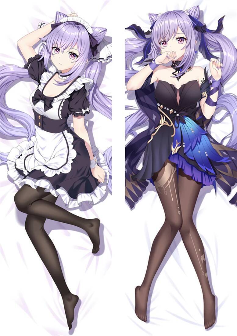 Genshin Impact Keqing Anime Dakimakura Waifu Ôm Thân Gối Bao 2 Mặt In Otaku Fullbody Vỏ Gối Cosplay