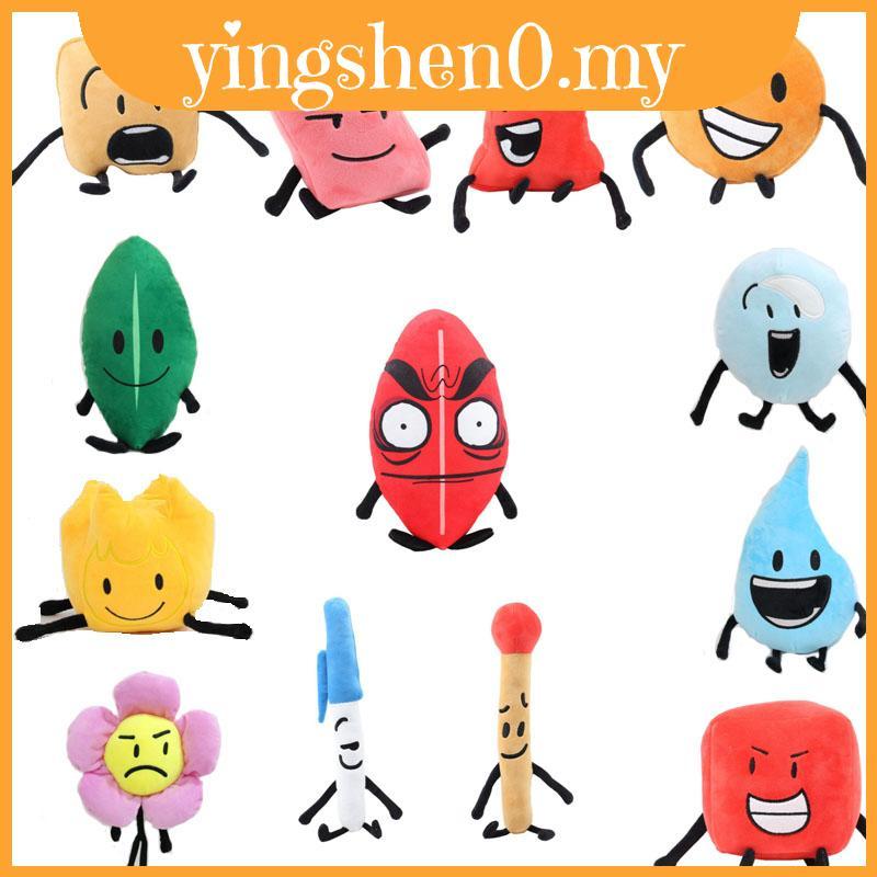 Lá Lửa Hoa Khối Giọt Nước Bong Bóng Mềm Mại Sang Trọng Gối Búp Bê Trẻ Em Bfdi Plushie Firey Sang Trọ