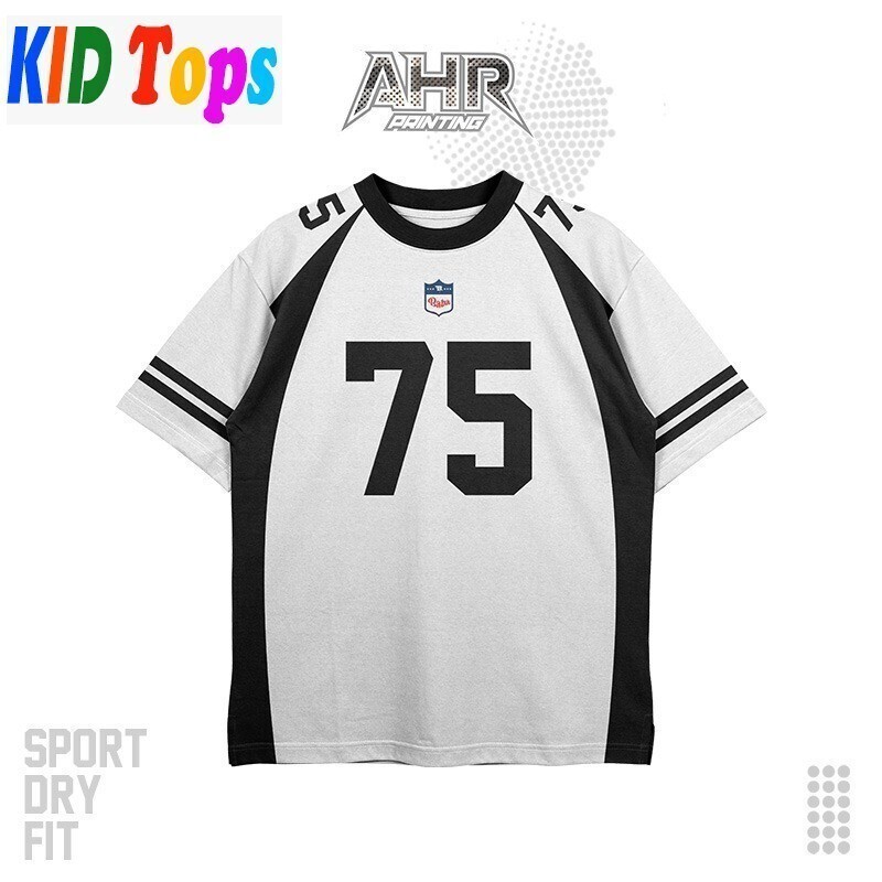 [Số tên tùy chỉnh miễn phí] Áo đi dạo trẻ em 2026 Retro Boy Girl Thoáng khí Ba lê FootBall 75 Áo Ove