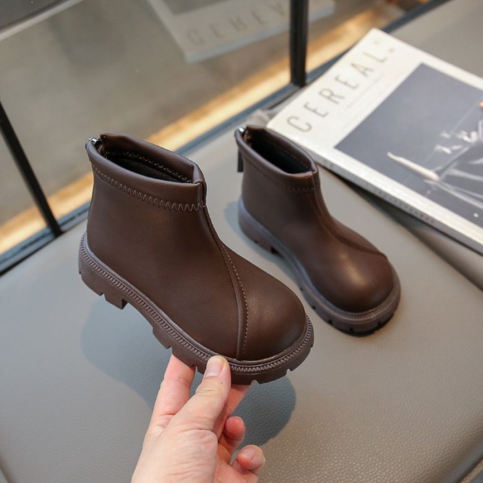 Children's Martin Boots, Autumn Short Boots, New Women's British Style Leather Boots, Medium