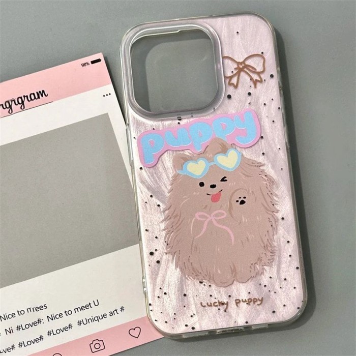 Pink Sunglasses Puppy Phone Case
