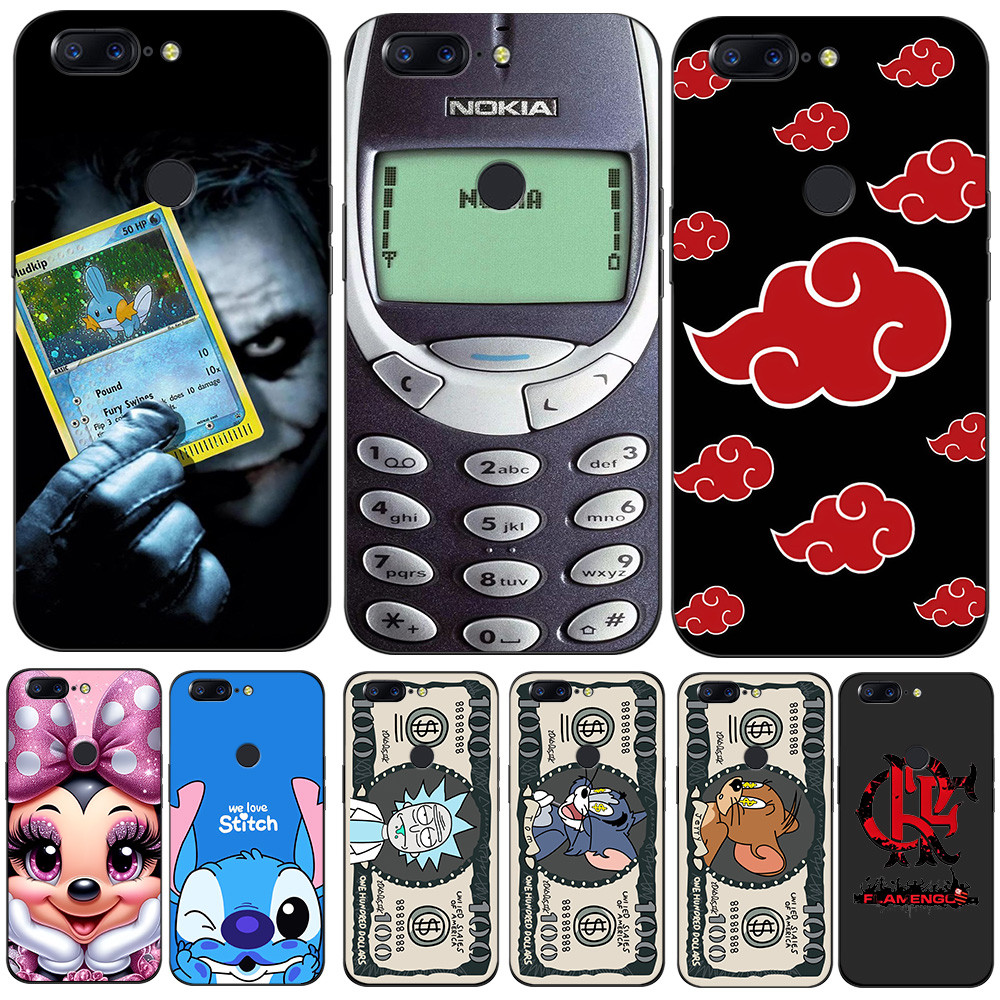 Ốp Lưng oneplus 5T Ốp Lưng Điện Thoại Bảo Vệ Silicon Mềm Đen Tpu anime Đô La Ngộ nghĩnh Hoạt Hình re