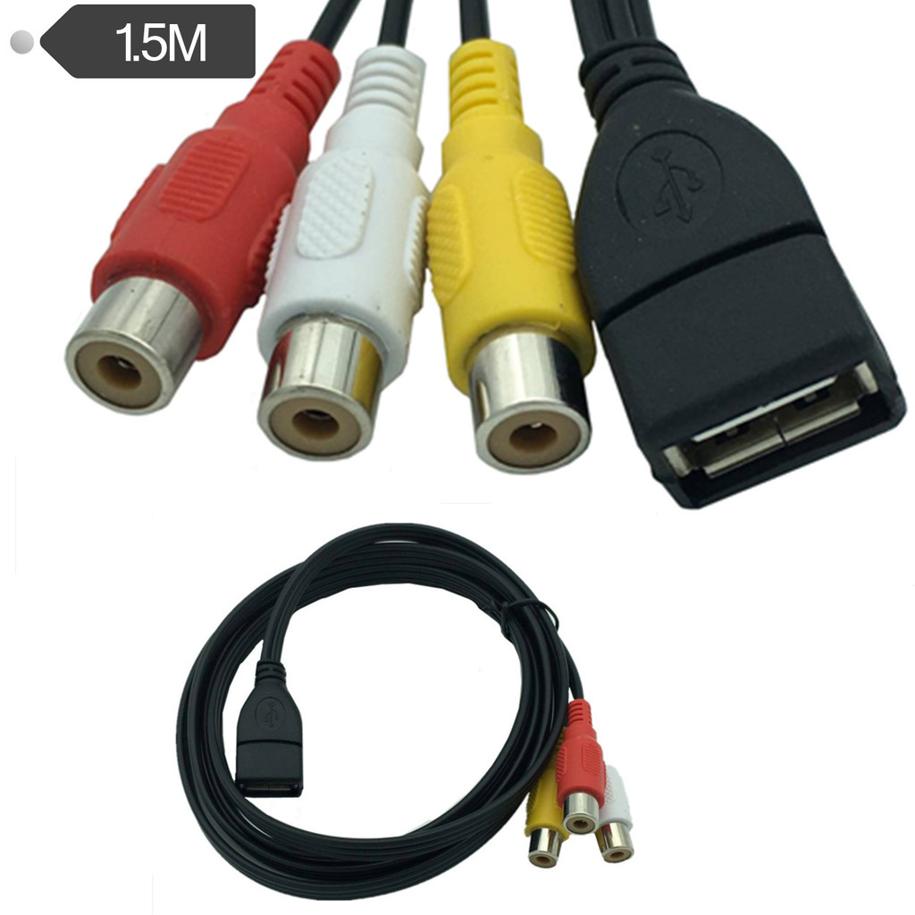 Bộ cáp âm thanh USB sang AV-Top Box Cable usb A Female sang 3rca Bus Cable usb sang Three Lotus av C