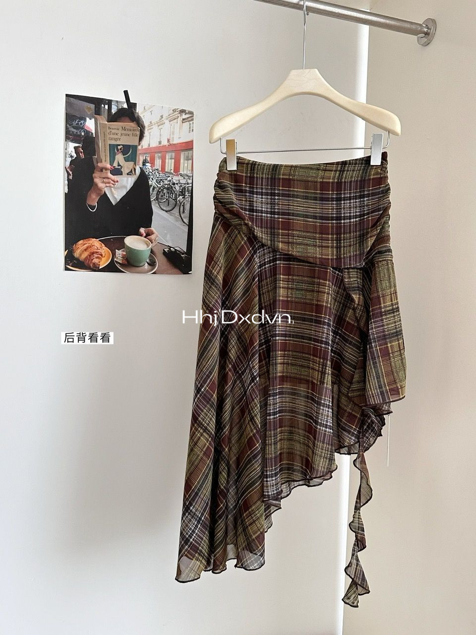 Váy Retro Hàn Quốc Cho Ngày Thường và Streamer, Kẻ Sọc, Chiều Dài Trung Bình, Phù Hợp Mùa Thu | BigBuy360 - bigbuy360.vn