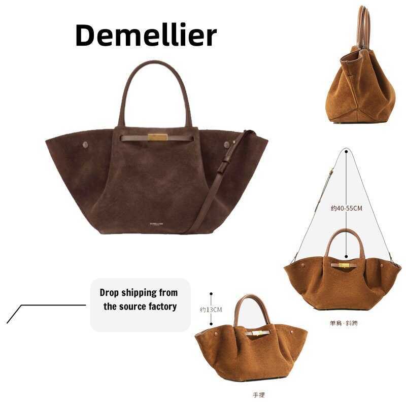 Túi cánh DEMELLIER Túi New York Túi Tote da lộn Túi đi lại dung tích lớn Túi xách nữ cao cấp phù hợp