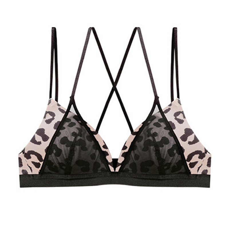 Dây áo ngực lưới da báo Deep ‐ V ‐ Free Thin ‐ Cup Party & Night ‐ Out Wear