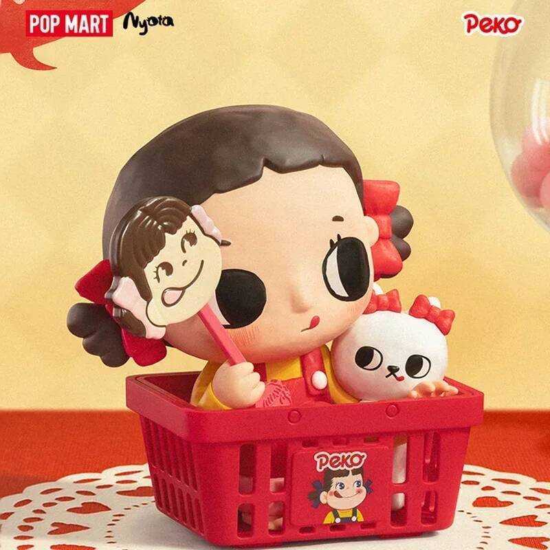 POP MART Nyota Peko Series Mystery Blind Box Cute Action Figure Model - Surprise Collectible Toy Gif