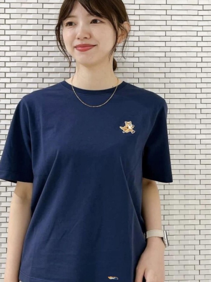 Maison Kitsune Người Nổi Tiếng Cùng Phong Cách Mùa Hè 26 Áo Thun Phổ Biến Cổ Tròn In Hình Hàng Đầu N