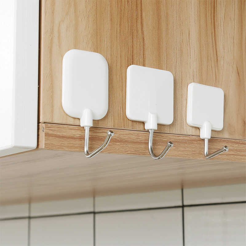 Nhật Bản Nhật Bản KM Móc Dính Không Đục Lỗ Phía Sau Cửa Quần Áo Túi Móc Treo Tường Viscose Chìa Khóa