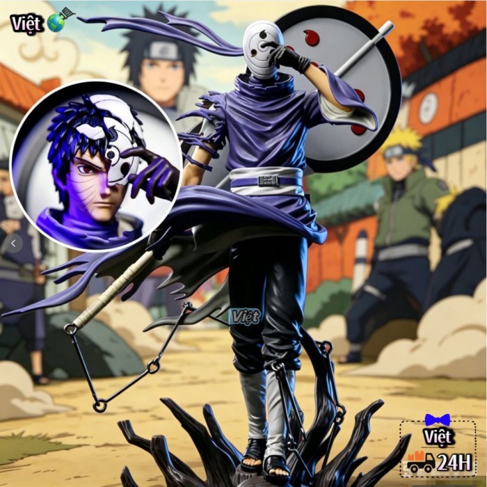 Naruto Mười Năm Trăm Ninja Obito Obito Sasuke Obito Anime Ngoại Vi Mô Hình Đồ Trang Trí Tay GK Tượn