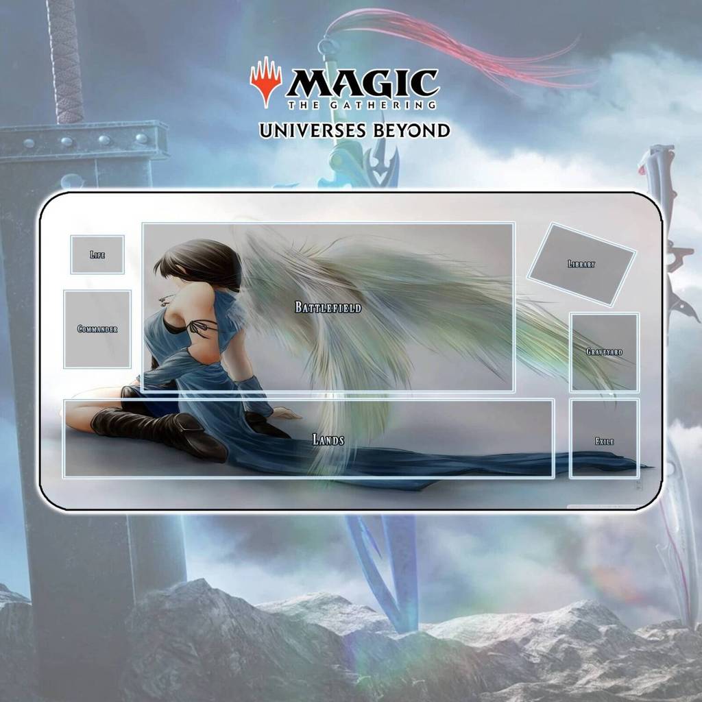 Playmat Rinoa Heartilly - MTG Magic The Gathering x Final Fantasy Anime Battle Game Card Mousepad