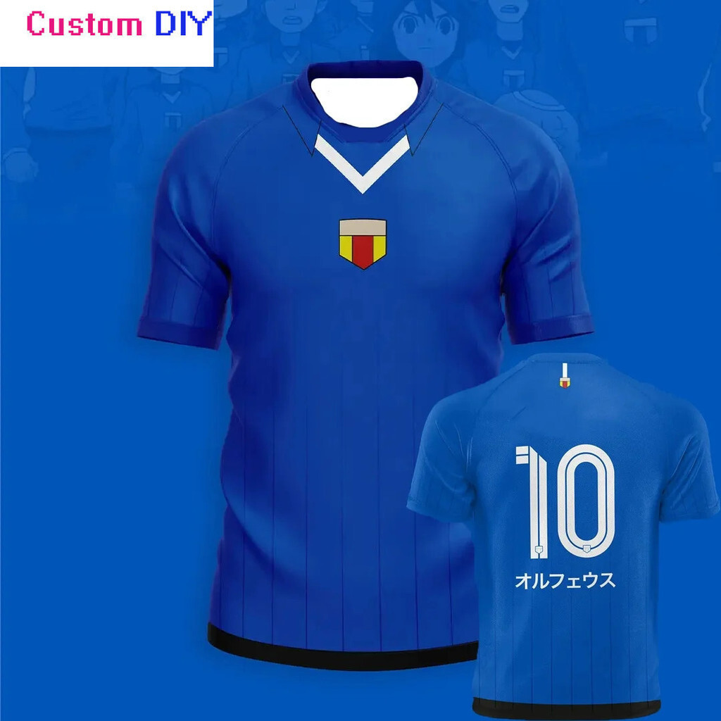 Nhật Bản Bóng Đá Anime Jersey Inazuma Eleven Kaio Bé Trai Bé Gái Quần Áo Thể Thao Thường Ngày Thoáng