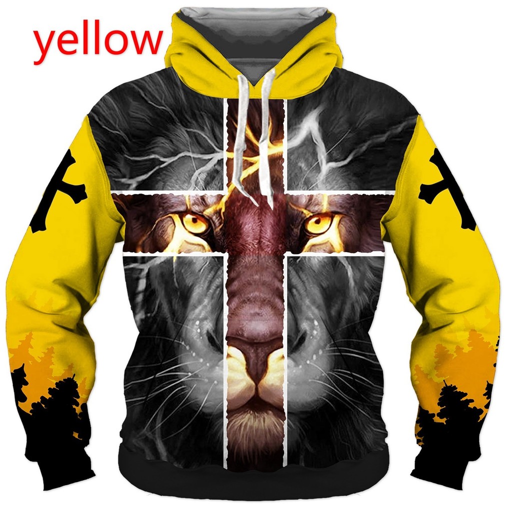 Jesus Is My Savior 3D Áo Hoodie / Áo nỉ sư tử in hình toàn bộ dành cho nam và nữ