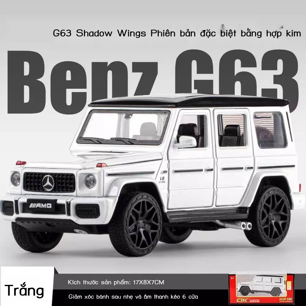 Mô Mercedes-Benz G63 Benz, phỏng địa Big G bằng hợp kim, mô hình xe nhỏ, bộ sưu tập SUV cho bé trai