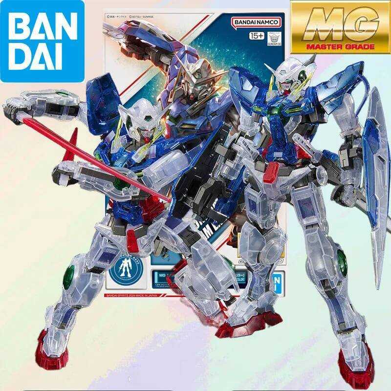Bandai MODEL KIT MG 1/100 GUNDAM EXIA CLEAR COLOR Anime Action Figure Assembly Toys Model Gifts For 