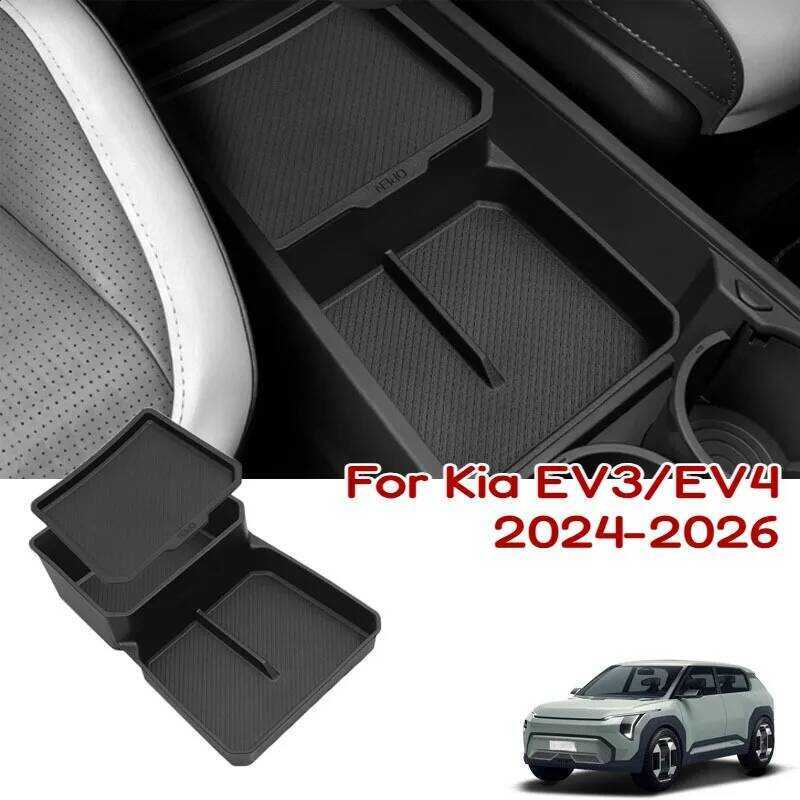 Nội Thất Cho Xe Kia EV3 / EV4 2024 2025 2026 Xe Trung Tâm Tay Người Tổ Chức Hộp Bảo Quản Nội Dung Bả