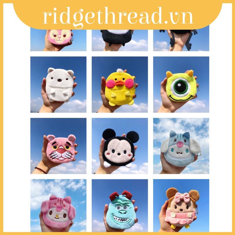 New Disney Sanrio Mini Coin bag plush Peripheral Plush Cartoon Cute Animal Coin Purse Accessories gi