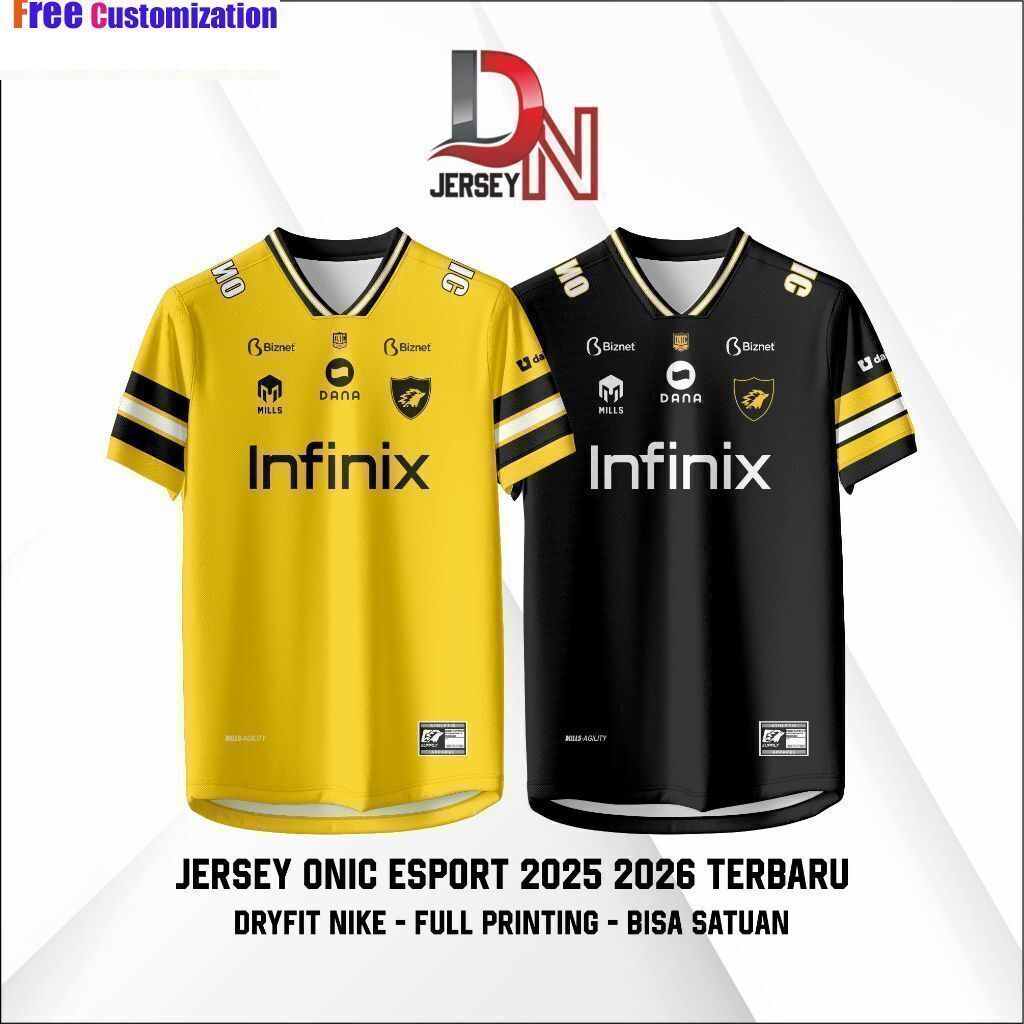 Tùy chỉnh miễn phí Team Jersey MỚI NHẤT ONIC ESPORT GAMING Jersey 2025 - 2026 (Biệt danh tùy chỉnh m