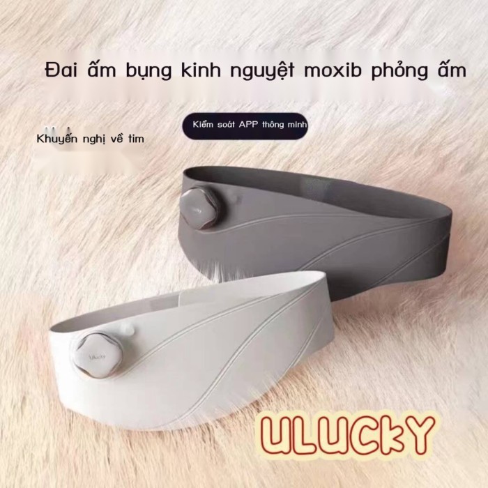 Đai Ulucky màu xám, thiết chườm nóng làm tử cung, mẫu mỏng dành cho phụ nữ bị đau kinh và khó chịu