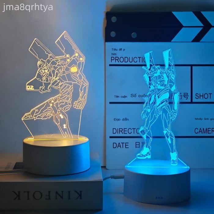 [Siêu Hot]  Đèn bàn Neon Genesis Evangelion EVA, tượng nhỏ Rei Ayanami, Asuka, Unit-01, quà tặng ch