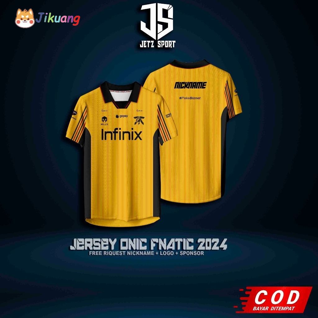 Áo thun Infinix Fnatic Jersey cao cấp mới nhất, miễn phí đặt tên và số mặt sau