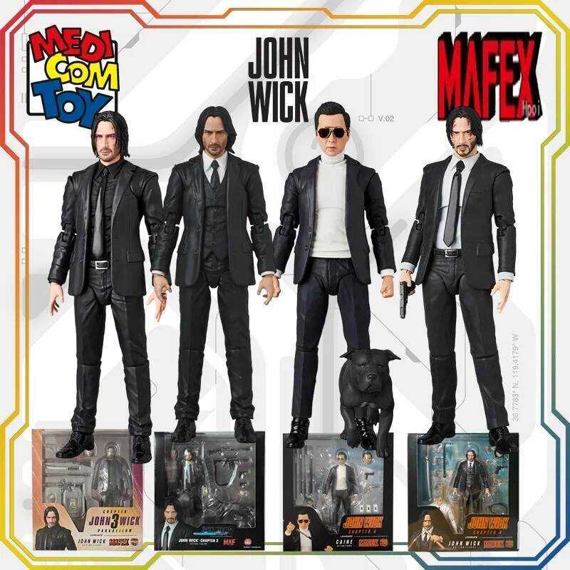 Medicom Toy MAFEX No.085 John Wick Chapter 2 Articulated Collectible Action Figure with Replaceable 