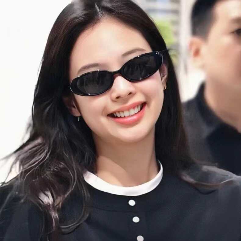 Sản phẩm mới JENNLE Jenny Đồng Thương Hiệu GM Cat Eye Kính Mát Nữ HUSH Tấm Hình Bầu Dục Kính Mát Chố