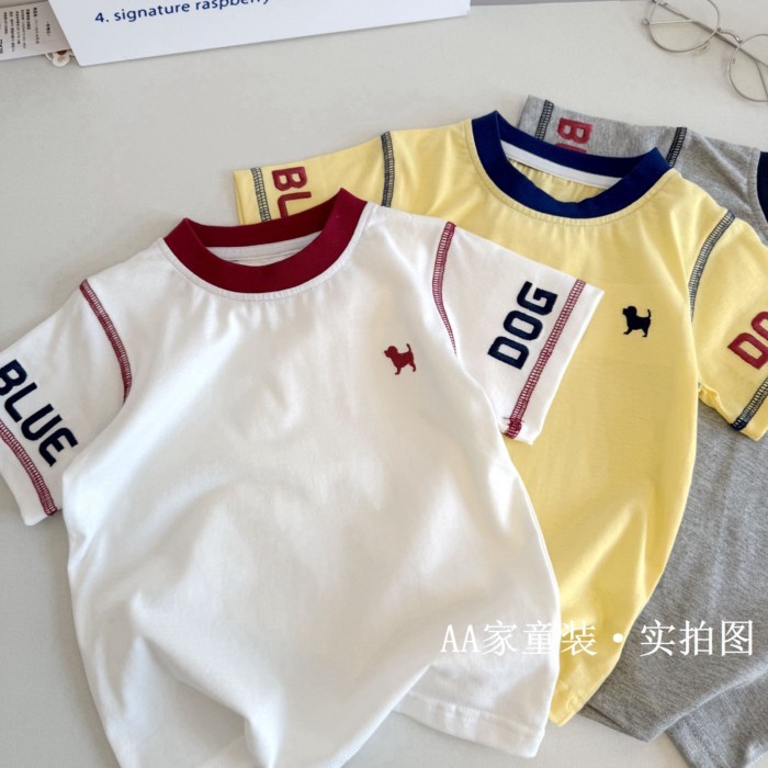 Summer Children's T-shirt Boys' Round Neck Tops Baby Trendy Casual Half-sleeved T-shirt Japan