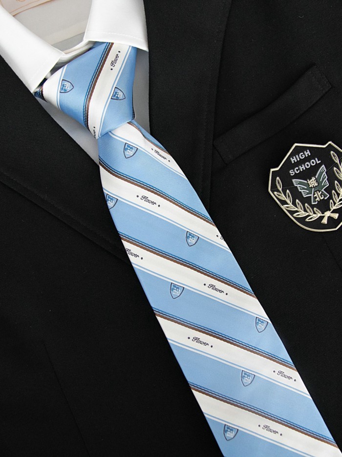 Flower City jk / dk Tie Nam Preppy Phong Cách Đồng Nhất Áo Sơ Mi Sinh Viên Xanh Nhật Bản Thắt Nơ Nữ