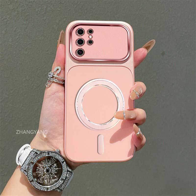 Ốp Lưng Dành Cho Samsung S24 FE S24 Plus S24 S24 Ultra Cao Cấp mờ Chống Rơi Vỏ Điện Thoại Từ Tính Mà