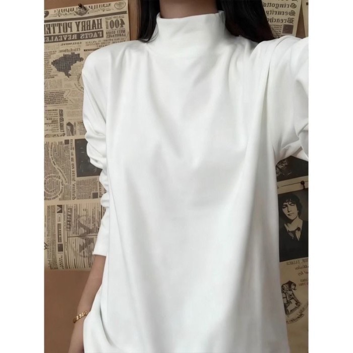Long-sleeved T-shirts For Men And Women, Casual New Style German Velvet Bottoming Shirts, Half T