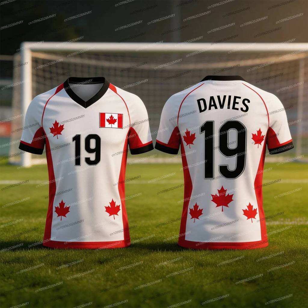 25 / 26 Canada DAVIES Jersey Mùa Hè Nam Jersey Thể Thao Huấn Luyện Đồng Phục Jersey Thoáng Khí Nhanh