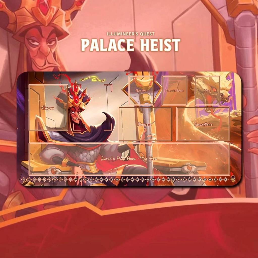 Playmat Palace Heist Illuminer 's Quest Jafar Throne - Lorcana TCG Anime Battle Game Card Mousepad