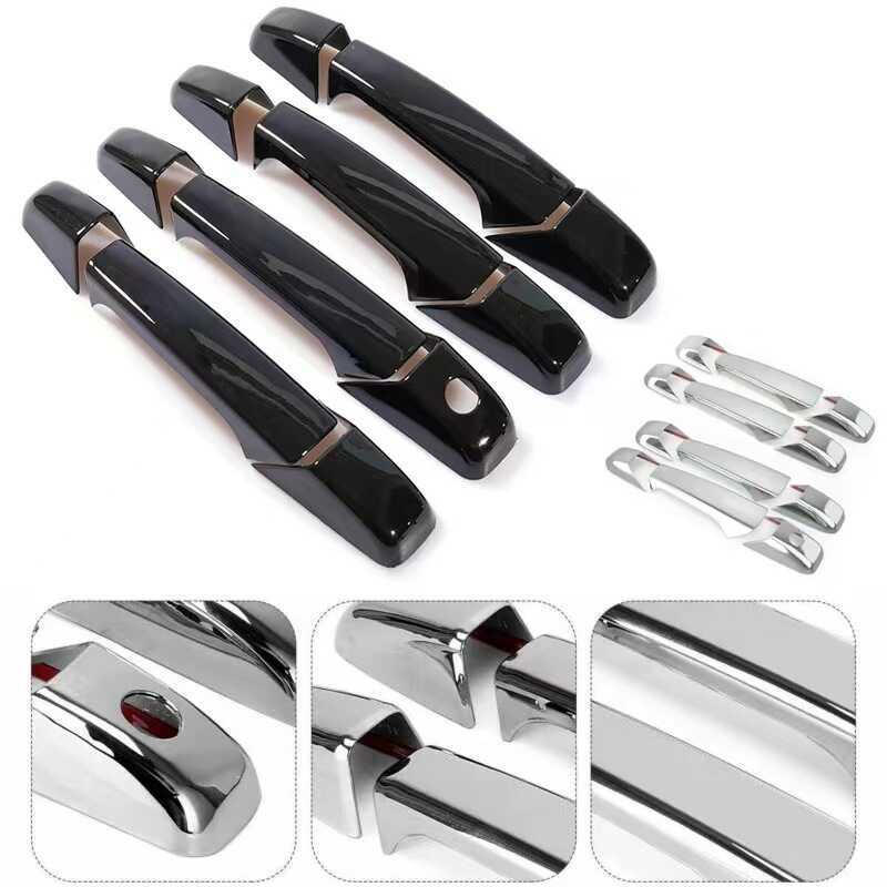 Thích Hợp Cho 07-14 Yukon & Yukon XL Tay Cầm Bên Ngoài Thân Sợi Carbon Họa Tiết Khóa Tay Sáng Bóng Đ