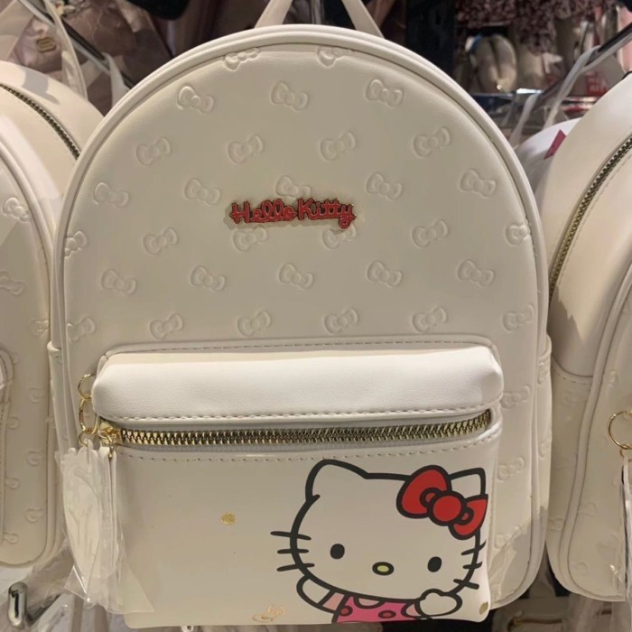 Embossed Backpack Cartoon PU Backpack Casual Versatile Bag Cute School Bag