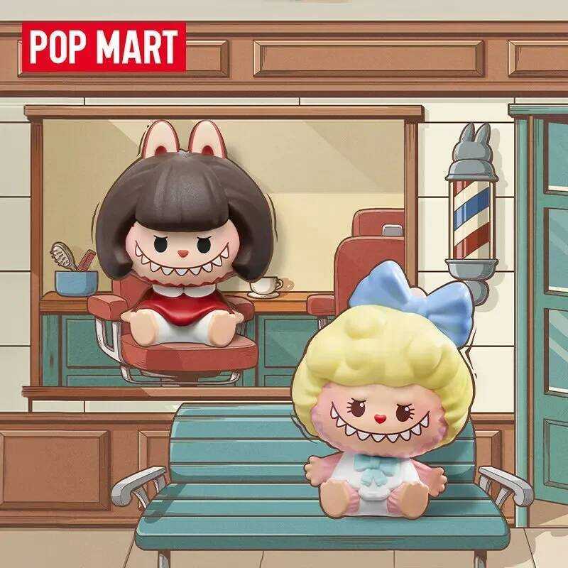 POPMART POP BEAN LABUBU THE MONSTERS HAIR SALON Series Blind Toys Mystery Box Mistery Caixa Action F