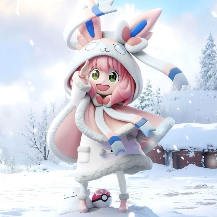 Giá rẻ/Aniya Cos Hình Cổ Tích Ibrahimovic Pokémon Anime GK Đồ Chơi Mô Hình Máy Tính Để Bàn Ốp Lưng