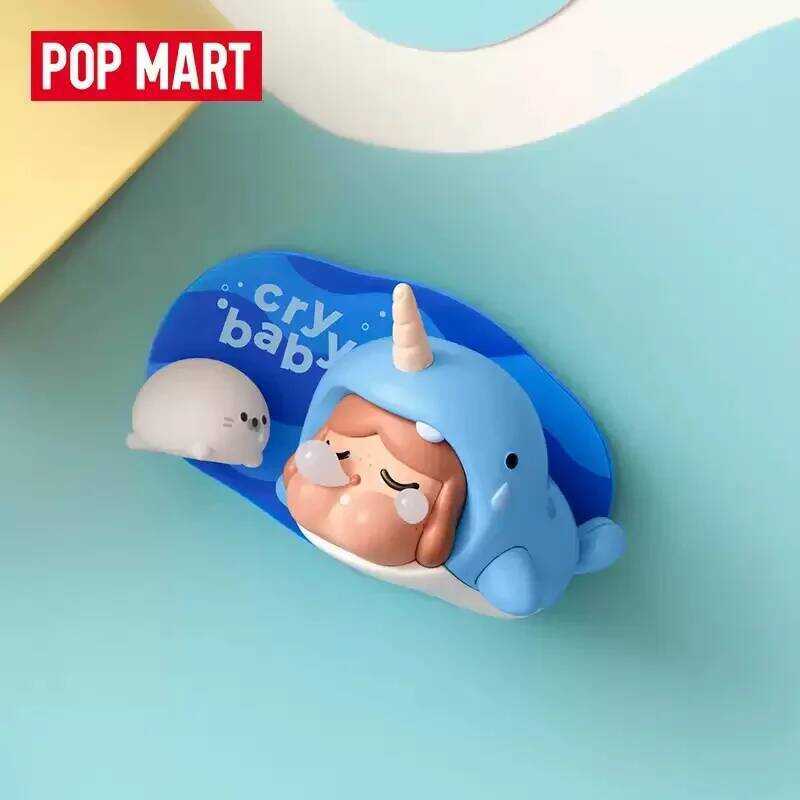 POPMART CRYBABY Cry Me an Ocean Series Fridge Magnet Blind Guess Bag Mystery Box Toys Doll Cute Anim