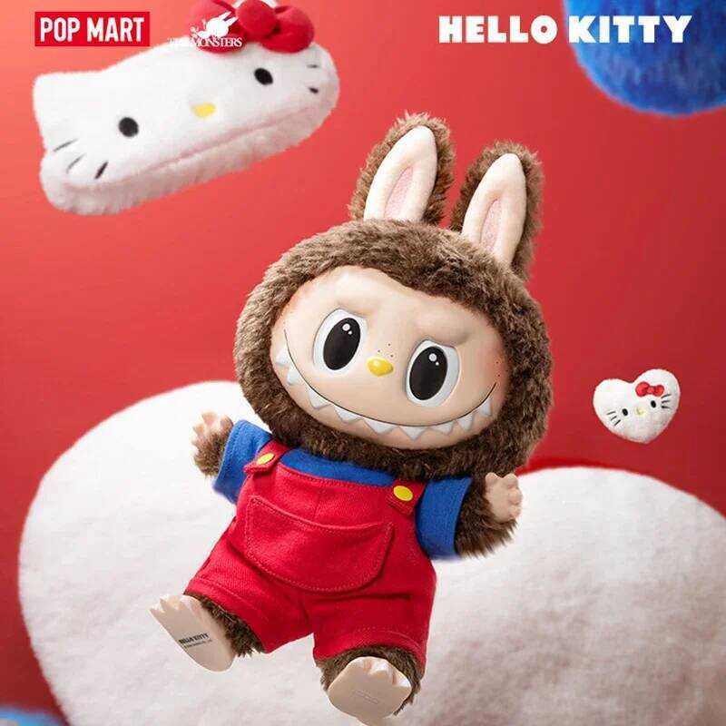 Popmart Labubu The Monsters X Hello Kitty Vinyl Plush Series Blind Mystery Box Toys Doll Cute Anime 