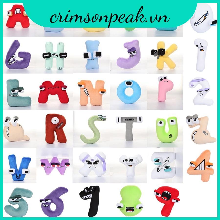 10/21cm Alphabet Lore Puzzle Plush Toy Letter A Number From Zero To Nine Plush Doll Đồ chơi trẻ em Q