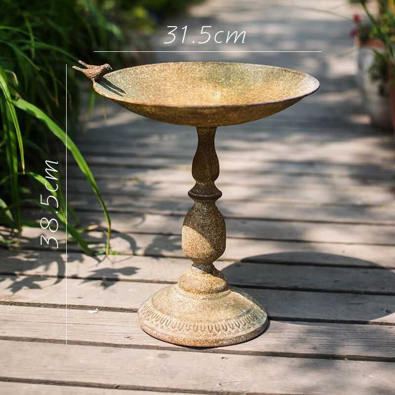 Chậu sắt Juhan, Bình hoa cổ điển thân cao, Trang trí sân vườn ngoài trời, Lồng chim kiểu Mỹ ZAKKA.