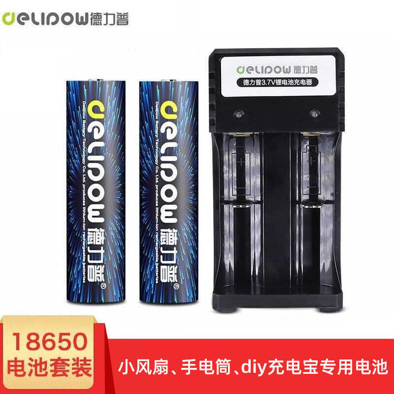 Delip 18650 Pin Lithium 74 Bộ Sạc 3.7V Đèn Pin Sạc 18650 Pin