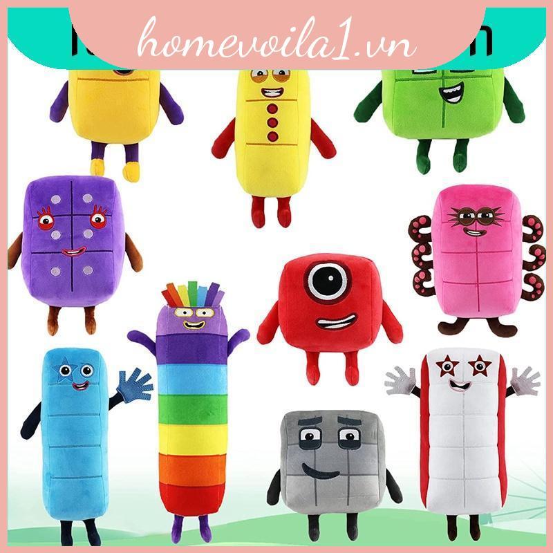 Numberblocks Đồ chơi nhồi bông sang trọng Khối số búp bê giáo dục- Thú Nhồi Bông Numberblocks Hình S