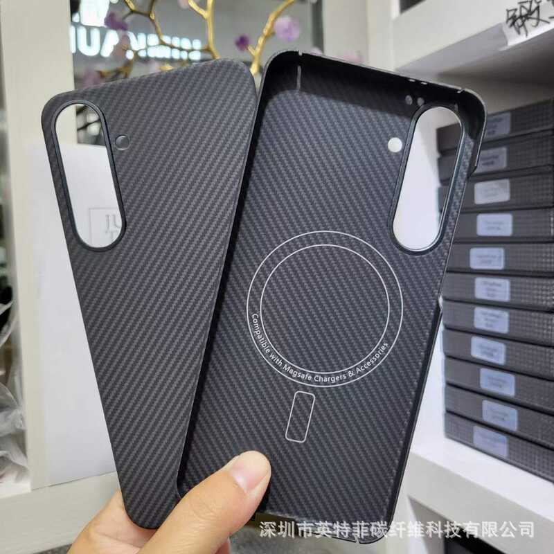 Thích hợp cho Ốp điện thoại Kevlar sợi Carbon S24ultra Doanh nghiệp đơn giản S24 Plus S24