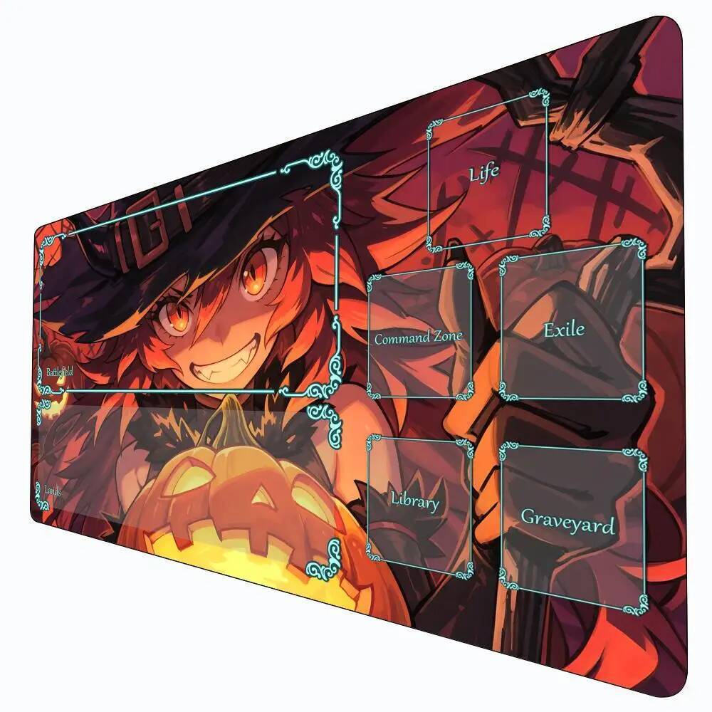 Thiết kế minh họa phù thủy độc đáo MTG Playmat Magic Card Battle Mat Chống trượt Bền 35X60CM Command