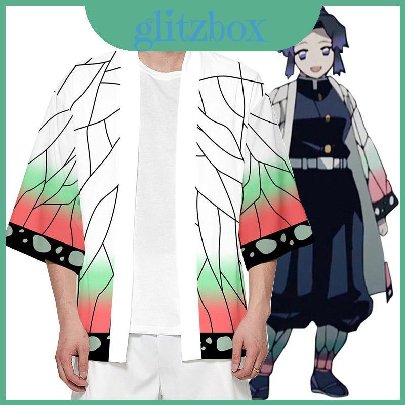 Slayer Demon Đa năng Kimetsu No Yaiba Kochou Shinobu Cosplay Loose Haori Áo khoác cho nhiều kích cỡ 