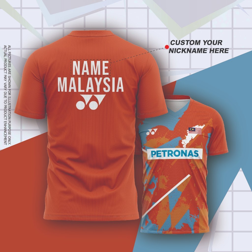 BADMINTON JERSEY MALAYSIA (ALL ENGLAND 2026), ÁO THUN BADMINTON MALAYSIA Áo khoác nam nữ dáng rộng t
