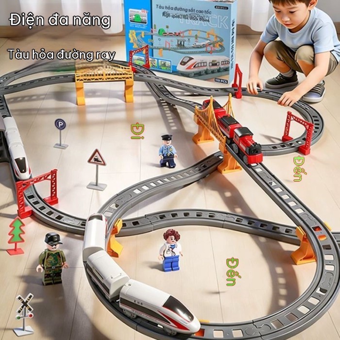 Đồ chơi mô hình xe lửa điện Fuxing dành cho trẻ em