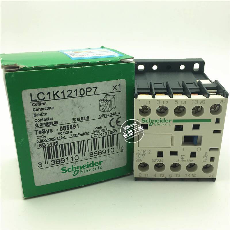 Bắn thật❤ Chanel Nguyên Bản Thương Hiệu Mới Schneider Ba Lỗ 220V AC Contactor LC1K1210P7 Thường Mở 1